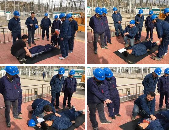 應(yīng)急搶修中心組織“觸電應(yīng)急演練”