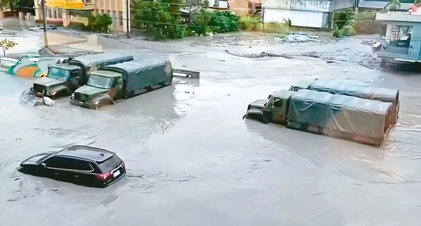 臺(tái)灣花蓮縣遭遇暴雨洪水侵襲，災(zāi)情嚴(yán)重